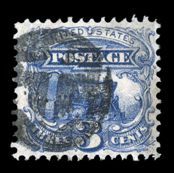 114, 3c Ultramarine, used, especially deep color and impression, cancelled by a neat strike of a scarce negative anchor (S-E PO-AN31), very fine 2009 PF
certificate.