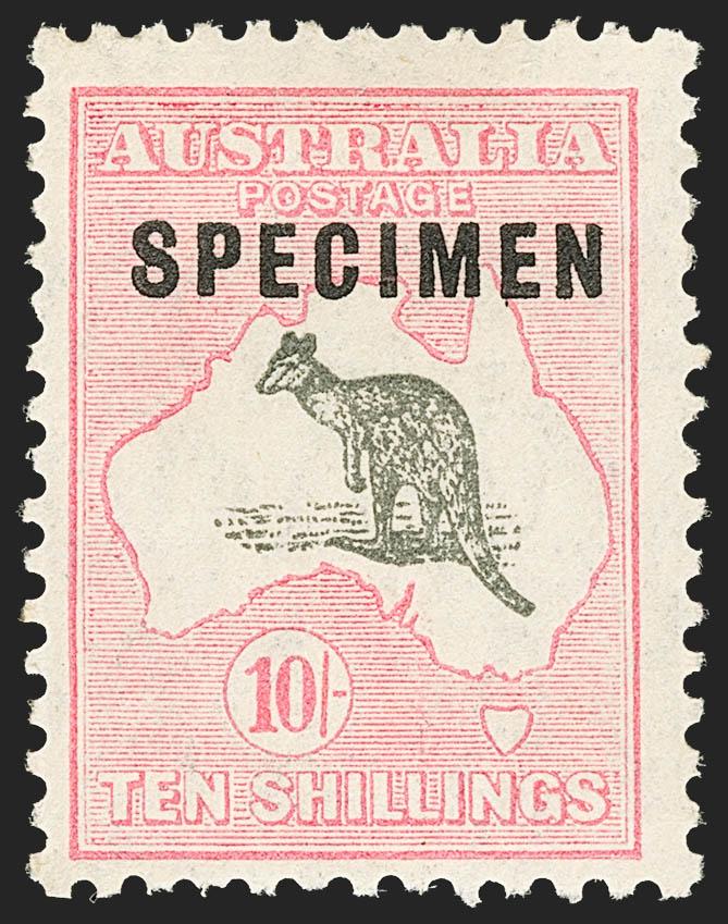 1929 5sh Yellow & Gray Kangaroo AUSTRALIA #100 Mint NH 