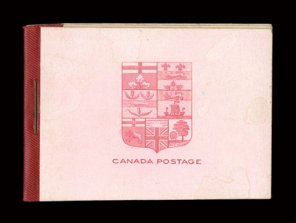 Unitrade BK1, 1900 Booklet of two panes of 77b, unexploded booklet, with both panes quite fresh, o.g., n.h., a very fine example of not only the first Canadian booklet, but
also the first ever booklet of the entire British Commonwealth.