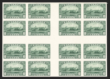 211P-215P, 1935 1c-10c Silver Jubilee, plate proofs on India, gutter blocks of sixteen mounted on card, an impressive and striking complete set of the five values that come in
gutter blocks, extraordinarily fresh, large margins, extremely fine