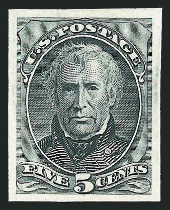 5c Taylor, Atlanta Trial Color Proofs (179TC).> Complete set of all five colors, large margins, bright colors, Very Fine
