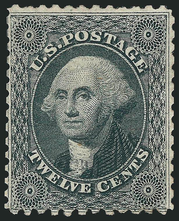 12c Greenish Black, Reprint (44).> Without gum as issued, Fine, only 489 sold, with 2005 P.S.E. certificate (VG 50 SMQ $1,450.00)