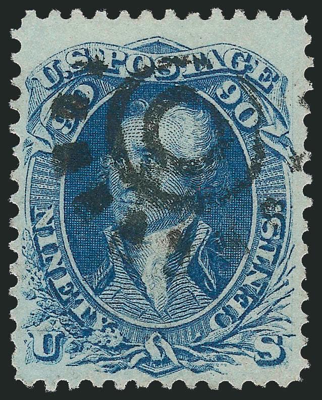 90c Blue (72).> Attractively centered, bright color and clear impression, neat San Francisco cogwheel cancel, Very Fine