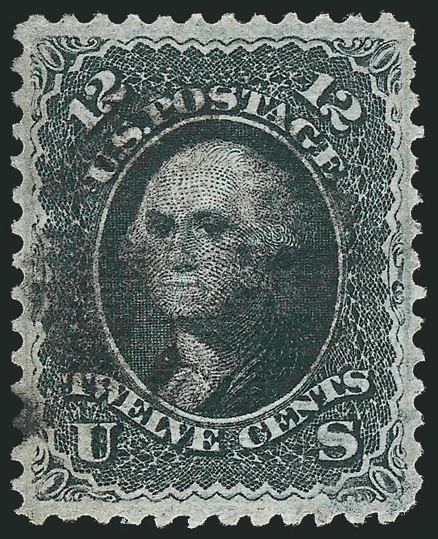 12c Black, Z. Grill (85E).> Perfectly centered, lightly struck cork cancel, deep shade, tiny corner crease at top left, otherwise Extremely Fine, with 1999 P.F. certificate