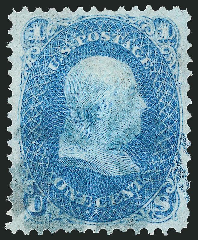 1c Blue, F. Grill (92).> Beautifully centered, bright color, <blue> circle of wedges cancel, Extremely Fine, with 1988 P.F. certificate