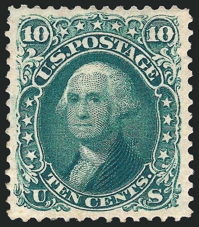 10c Green, Re-Issue (106).> Original gum, lightly hinged, deep shade, reperfed at top but still with wide margins, otherwise Extremely Fine, only 451 sold, with 1988 P.F. certificate