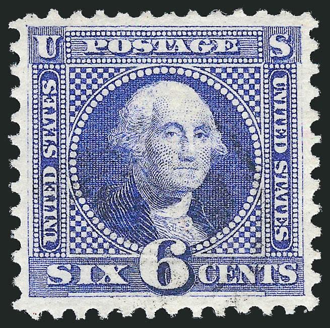 6c Ultramarine (115).> Beautifully centered, strong color and very light cancel, Very Fine and choice