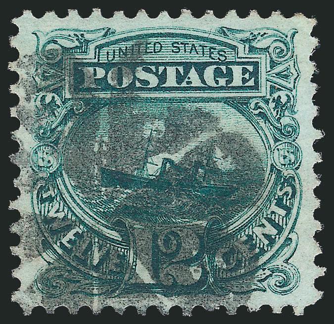 12c Green (117).> Rich color on bright paper, bold strike of rosette cancel, Extremely Fine, with 2007 P.S.E. certificate (XF 90 SMQ $350.00)