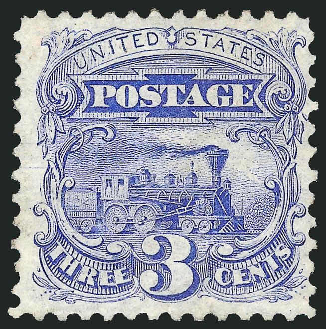 3c Blue, Re-Issue (125).> Unused (no gum), bright color, tiny perf hole tear at bottom, appears Fine, with 2010 P.F. certificate