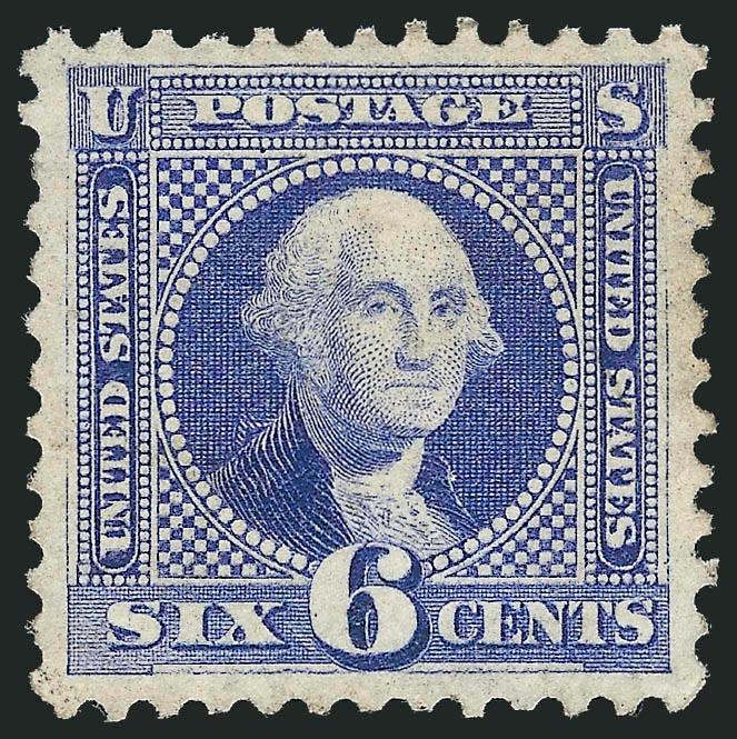 6c Blue, Re-Issue (126).> Unused (no gum), wide margins and lovely centering, nibbed perf at left, still Extremely Fine