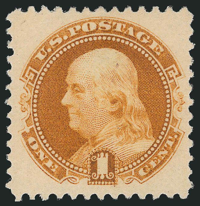 1c Brown Orange, 1881 Re-Issue (133a).> Without gum as issued, vibrant color, wide margins, fresh and Extremely Fine, with 2010 P.S.E. certificate (VF-XF 85 Jumbo SMQ $415.00 as 85, $625.00 as 90)