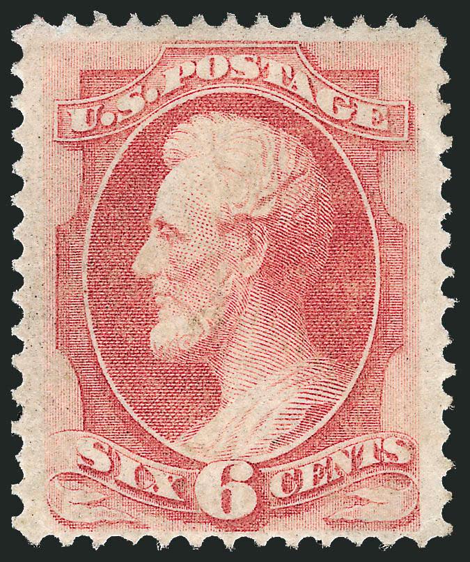 6c Carmine, Grill (137).> H. Grill, original gum, bright color, almost imaginary corner perf bend or crease, Very Fine, difficult to find in this quality