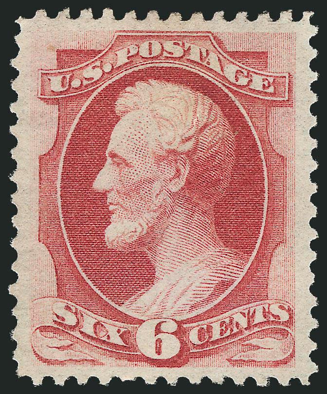 6c Carmine, Grill (137).> H. Grill, unused (no gum), rich color and clear impression, wide and balanced margins, reperfed at right, Extremely Fine appearance, with 1986 P.F. certificate