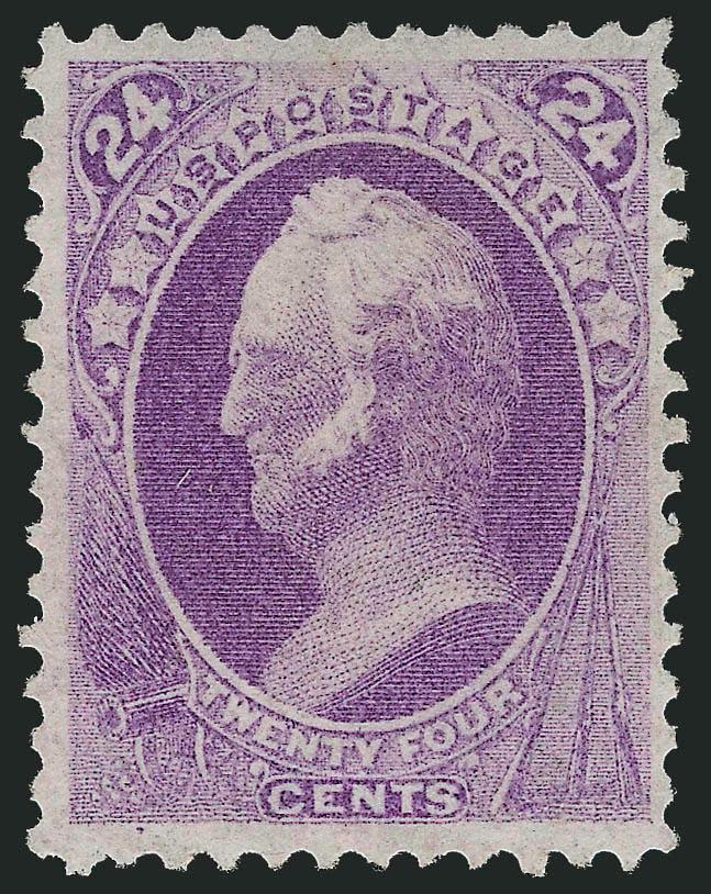 24c Purple (153).> Unused (no gum), remarkably deep rich color and proof-like impression, Very Fine and choice, a pretty stamp