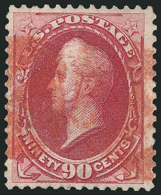 90c Carmine (155).> Bright color nicely complemented by <red cork> cancel, Very Fine and choice, a pretty stamp, with 2003 P.S.E. certificate