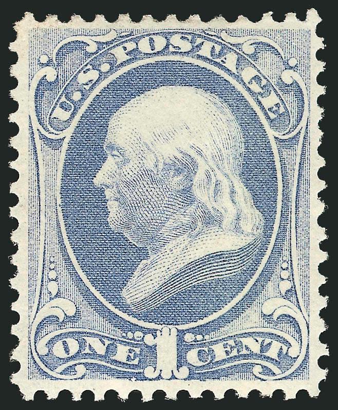 1c Ultramarine (156).> Original gum, lightly hinged, beautiful bright shade, precise centering, Extremely Fine, with 2001 P.F. certificate