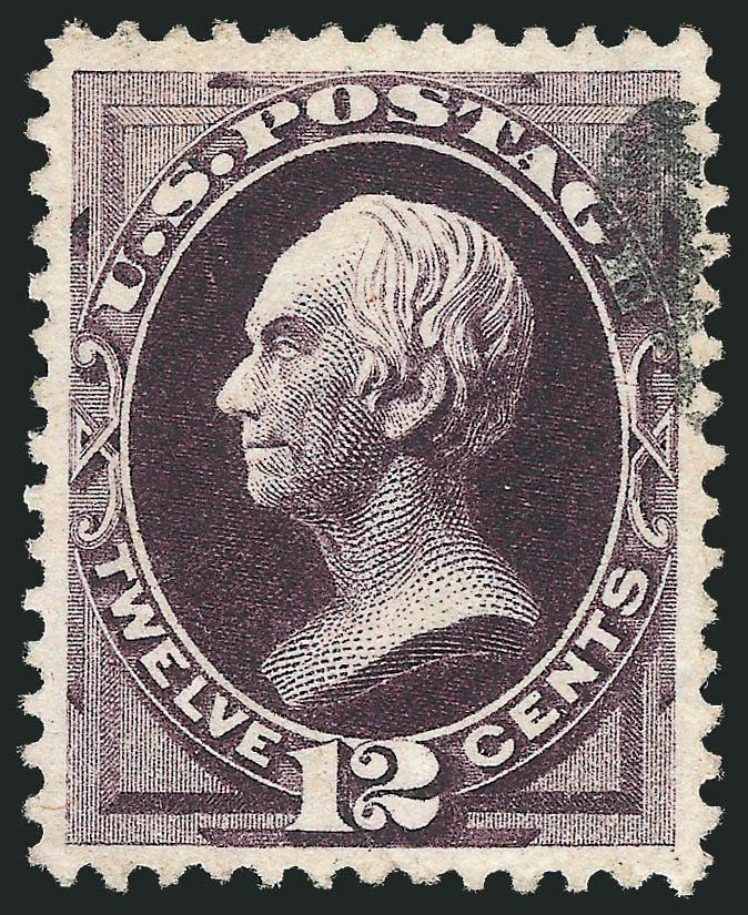 12c Blackish Violet (162).> Deep rich color on bright paper, wide and balanced margins, face-free cancel at upper right, fresh and Extremely Fine, a stamp with great visual appeal, with 2010 P.S.E.
certificate