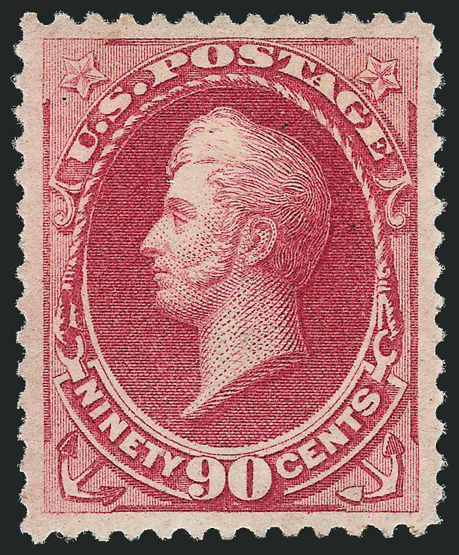 90c Rose Carmine (166).> Unused (regummed), fabulous wide margins and perfect centering, bright color, Extremely Fine Gem, with 2003 P.F. certificate