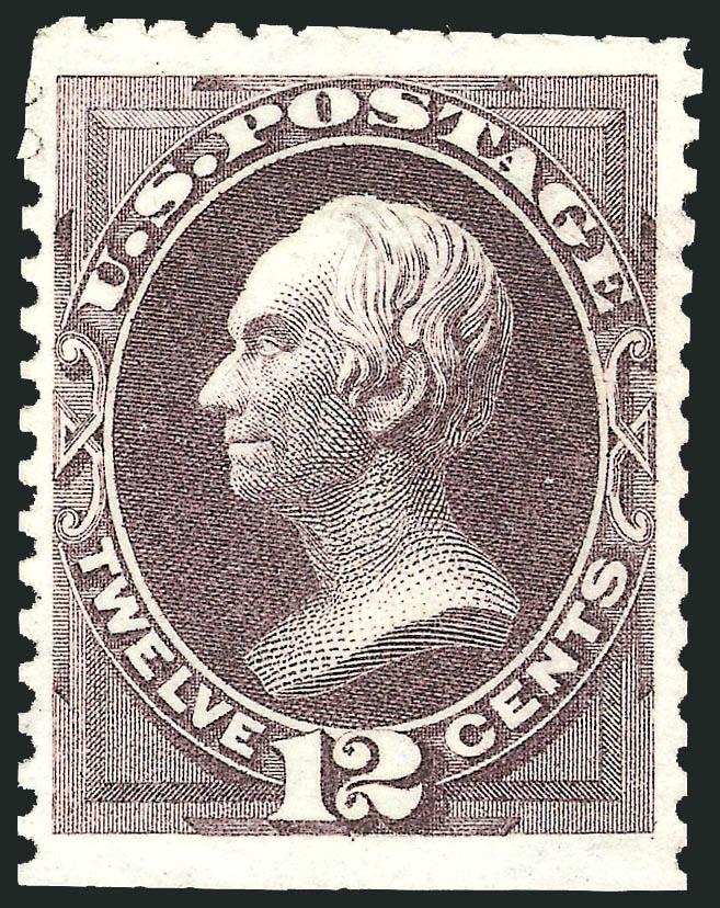 12c Dark Violet, Special Printing (173).> Without gum as issued, rich color on bright paper, choice centering with unusually wide margins, scissors-separated as usual but leaving perfs on three sides and extra
wide margin at bottom<><>^EXTREMELY FI