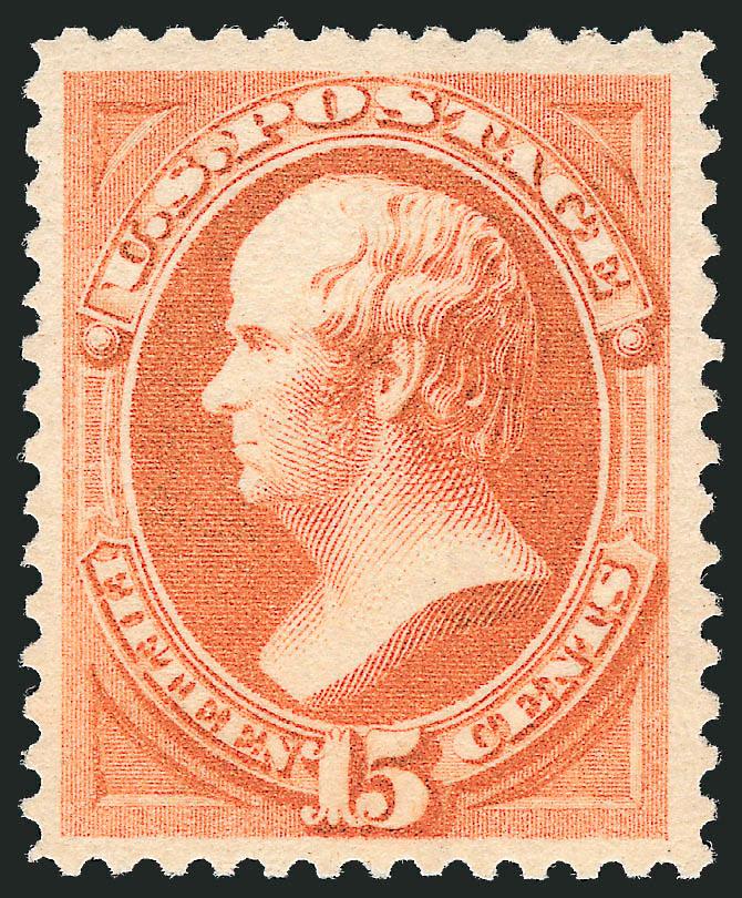15c Red Orange (189).> Mint N.H., brilliant color, Very Fine and choice, ex Vineyard, with 1986 and 2003 P.F. and 2007 P.S.E. certificates (VF 80 SMQ $600.00)