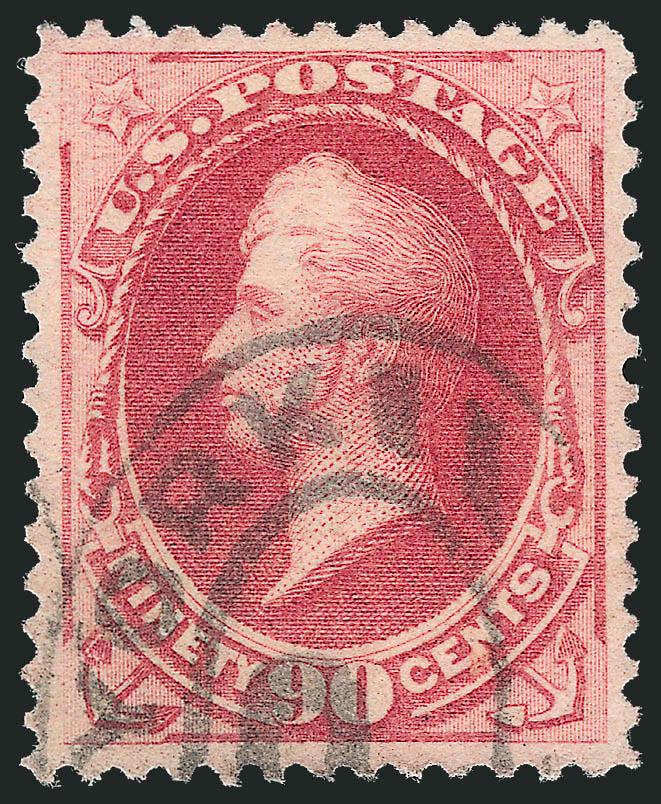 90c Carmine (191).> Brilliant color, neat strike of New York oval registry cancel, well-balanced margins, fresh and Extremely Fine, with 2007 P.S.E. certificate