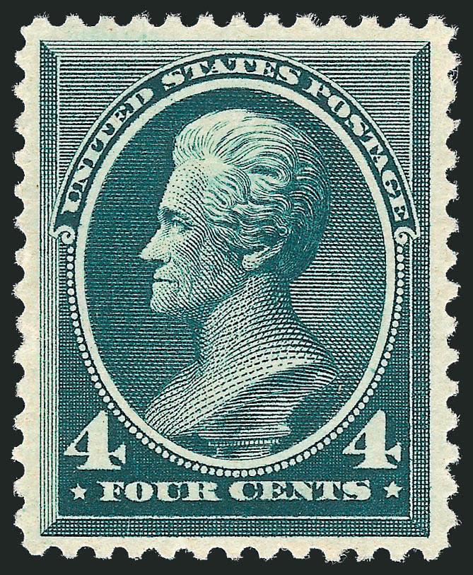4c Blue Green (211).> Mint N.H., rich color on bright paper, well-proportioned margins, Very Fine and choice, with 2010 P.S.E. certificate (VF-XF 85 SMQ $1,250.00)