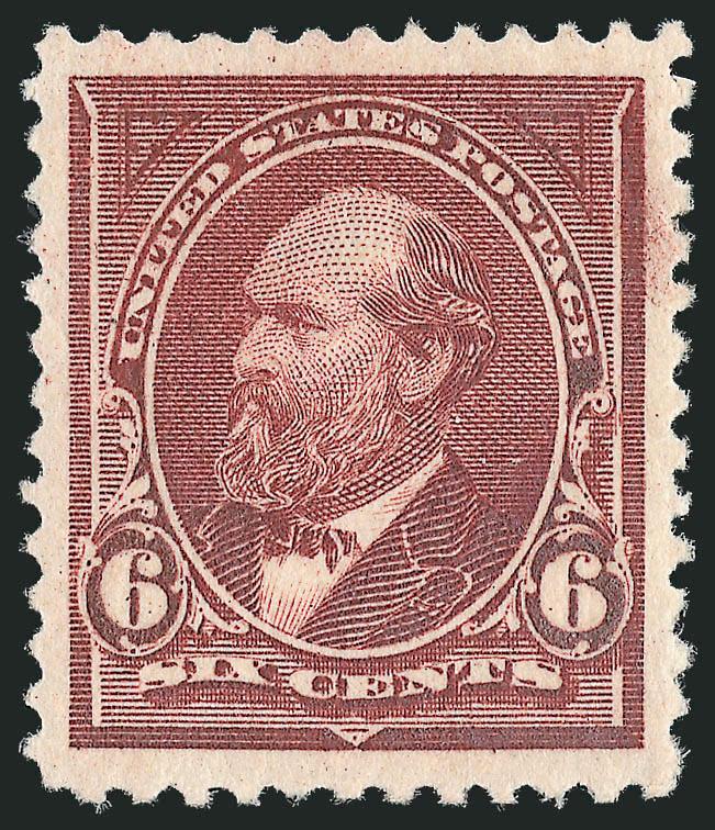 6c Dull Brown (256).> Original gum, slightly disturbed from hinge removal, Jumbo margins, precisely centered, light insignificant printing ink smear in right margin near top, otherwise Extremely Fine Gem