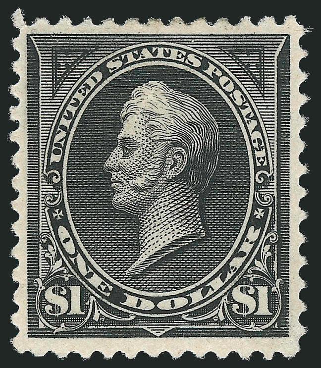 $1.00 Black (261).> Original gum, lightly hinged, choice margins and attractive centering, Very Fine and choice, with 1996 P.F. and 2008 P.S.E. certificates (OGph, VF-XF 85 SMQ $1,300.00)