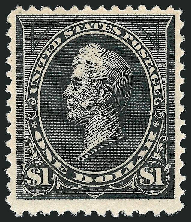 $1.00 Black (261).> Original gum, lightly hinged, wider margins than typically seen, deep shade, Very Fine, with 2010 P.S.E. certificate (OGph, VF 80 SMQ $960.00)