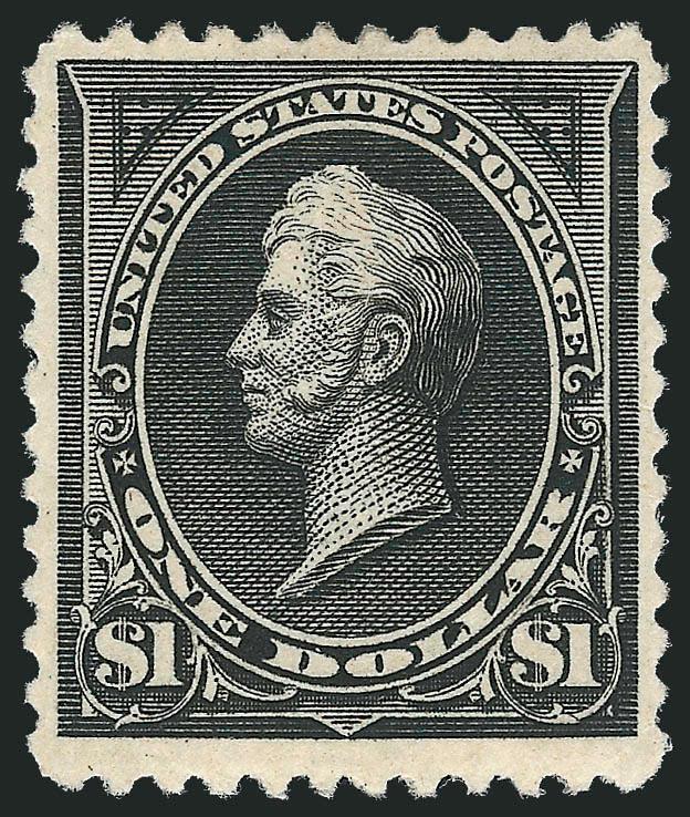 $1.00 Black, Ty. II (261A).> Original gum, lightly hinged, faint corner crease at bottom right, otherwise Very Fine, with 2010 P.S.E. certificate