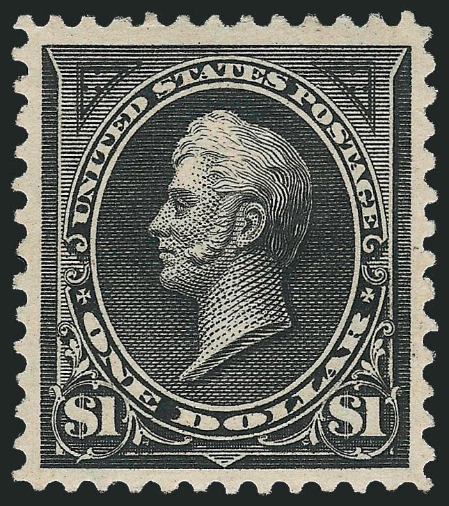 $1.00 Black, Ty. II (276A).> Original gum, wide margins, small and faint horizontal crease at right, Extremely Fine appearance, with 2007 P.F. certificate