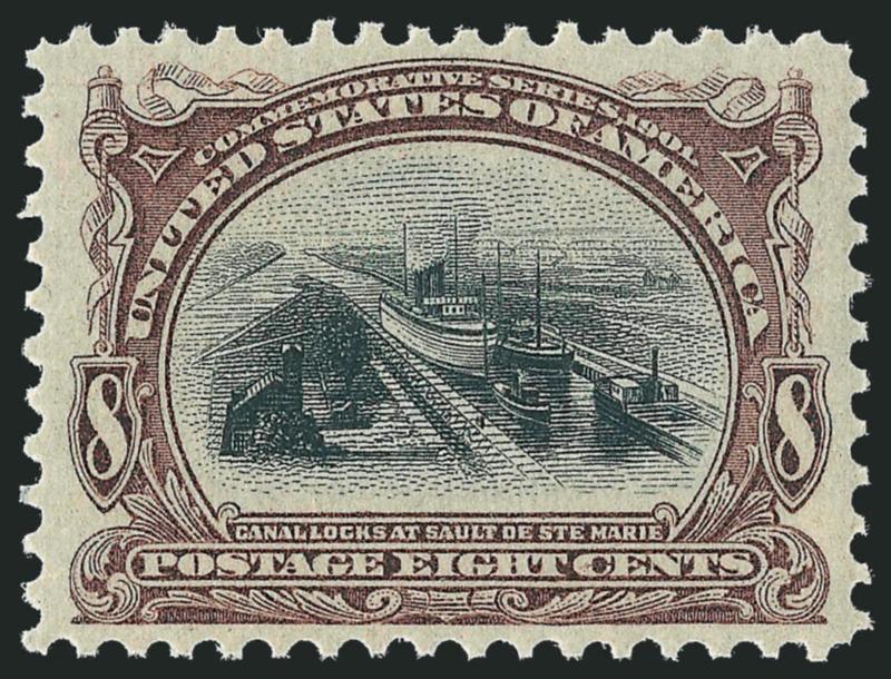 8c Pan-American (298).> Mint N.H., crisp impressions, wide and balanced margins, Extremely Fine Gem, with 2005 P.S.E. certificate (XF-Superb 95 SMQ $1,400.00)