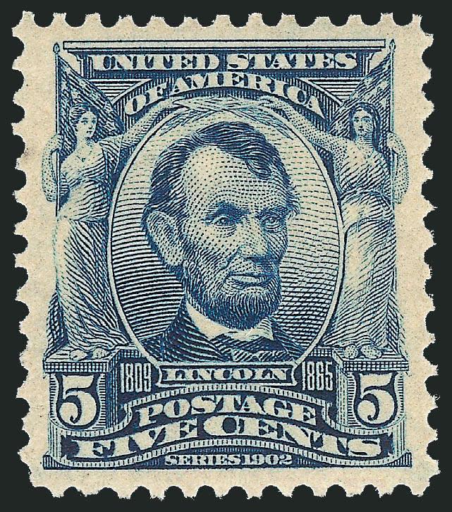 5c Blue (304).> Mint N.H., wide margins and essentially perfect centering, Extremely Fine Gem, with 2008 P.S.E. certificate (XF-Superb 95 SMQ $1,200.00)