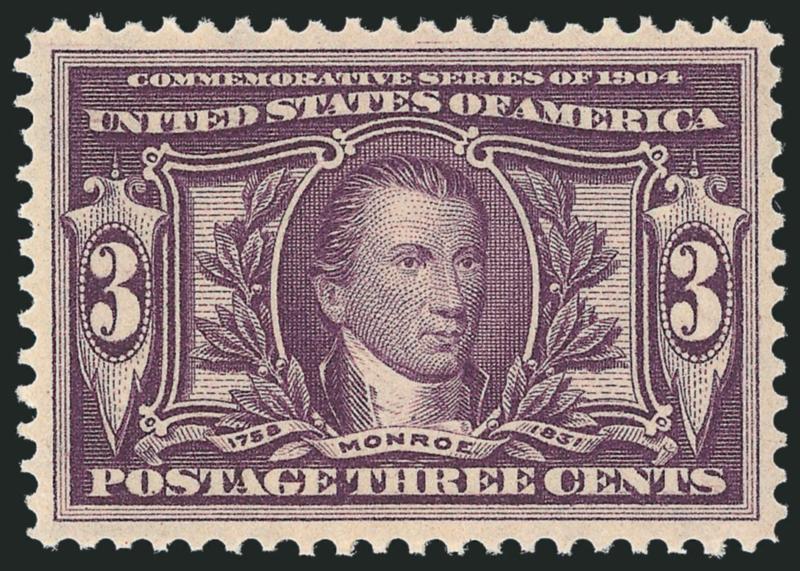 3c Louisiana Purchase (325).> Mint N.H., pretty pastel shade, wide margins, Extremely Fine Gem, with 2007 P.S.E. certificate (XF-Superb 95 SMQ $1,250.00)