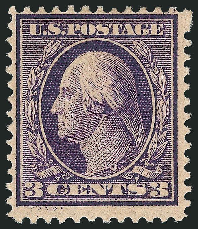 3c Deep Violet, Bluish (359).> Couple natural blind perfs top right, perfs close but clear at top, Fine, slightly blurry Stanley Gibbons New York handstamp guarantee, with 2004 P.S.E. certificate