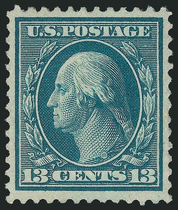 13c Bluish Green, Bluish (365).> Unused (regummed), well-centered, rich color, reperfed at right, Extremely Fine appearance, Scott Retail as original gum
