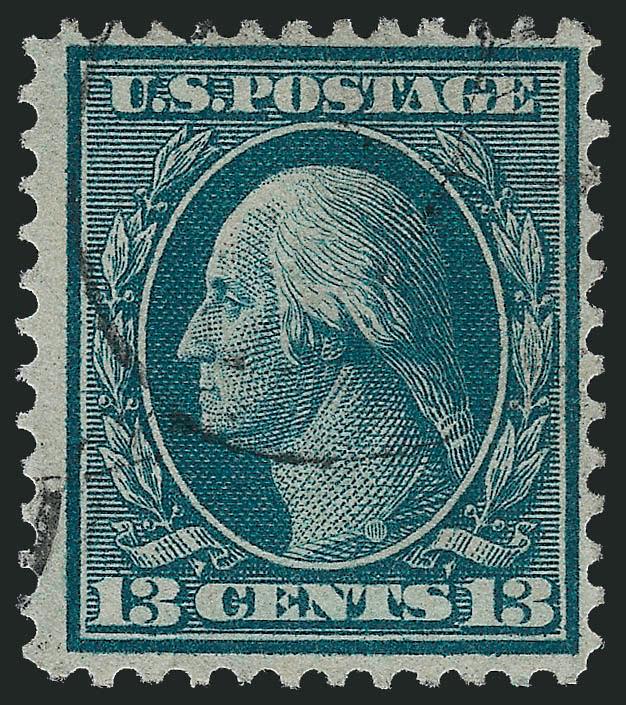 13c Bluish Green, Bluish (365).> Lightly cancelled, probably Saginaw, Mich. oval, reperfed at top and right, Fine appearance, with 2006 P.F. certificate