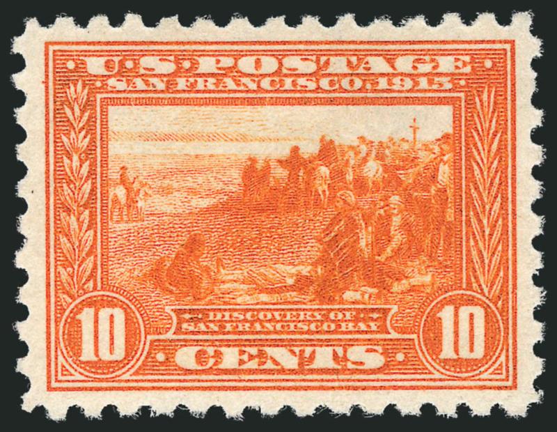 10c Panama-Pacific, Perf 10 (404).> Beautifully centered with gorgeous deep color, tiny h.r., Extremely Fine, with 2009 P.S.E. certificate (OGh, XF 90 SMQ $820.00)