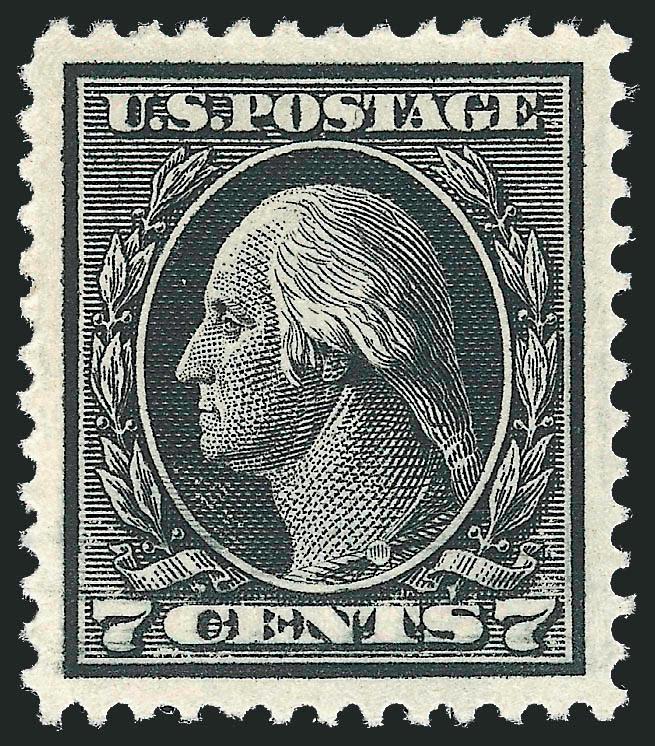 7c Black (407).> Lightly hinged, magnificent wide margins and precise centering, intense shade on bright white paper, Extremely Fine Gem, with 1993 P.F. and 2007 P.S.E. certificates (OGph, Superb 98 SMQ
$550.00)