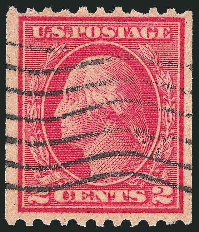 2c Red, Ty. I, Coil (449).> Nicely centered, neat wavy-line machine cancel, Very Fine, with 1985 P.F. certificate