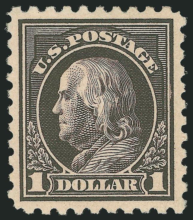 $1.00 Violet Black (460).> Lightly hinged, deep rich color and proof-like impression, perfectly centered with wide margins, Extremely Fine, a superb stamp, with 1995 P.F. certificate