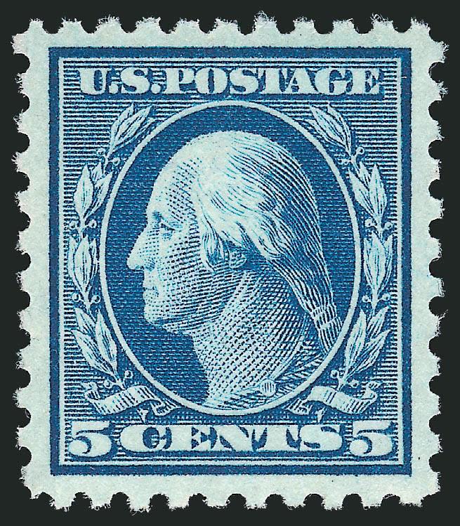 5c Blue (466).> Mint N.H., wide margins and centered, crisp impression, Extremely Fine, with 2010 P.S.E. certificate (XF 90 SMQ $375.00)