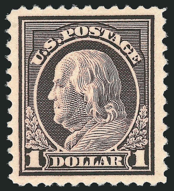 $1.00 Violet Brown (518).> Mint N.H., bright color on crisp paper, Extremely Fine Gem, with 2004 P.S.E. certificate (XF-Superb 95 SMQ $600.00)