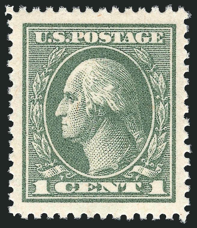 1c Gray Green (536).> Mint N.H., Jumbo margins, essentially perfectly centered, bright color and clear impression, Extremely Fine Gem, with 2010 P.S.E. certificate (XF-Superb 95 Jumbo SMQ $400.00 as 95,
$1,300.00 as 98)