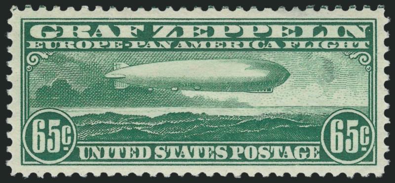 65c Graf Zeppelin (C13).> H.r., choice centering with wide and balanced margins, Extremely Fine