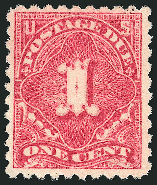1c Rose (J59).> Lightly hinged (faint pencil mark on back), bright color, Fine and rare