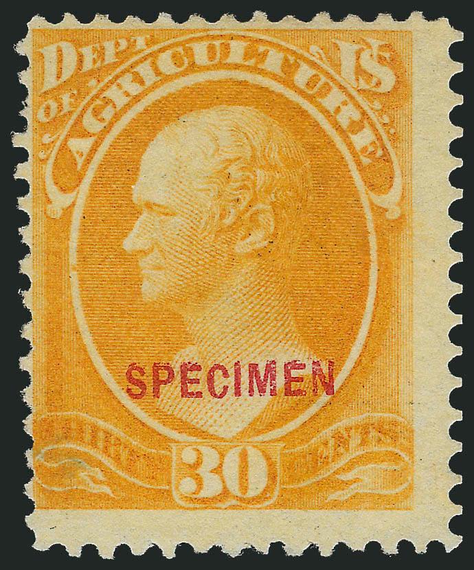 1c-30c Agriculture, Specimen Overprints (O1S-O5S, O7S-O9S).> Without gum as issued, complete less 12c, incl. extra 1c, 15c wide natural s.e., 10c reperfed at right, otherwise generally Fine