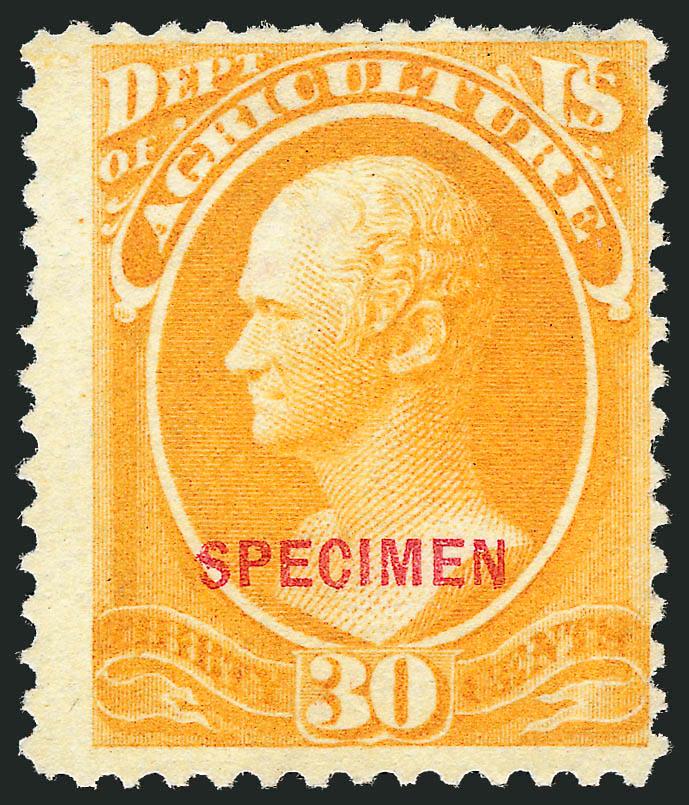 1c-30c Agriculture, Specimen Overprints (O1S-O9S).> Without gum as issued, few trivial faults, otherwise Fine