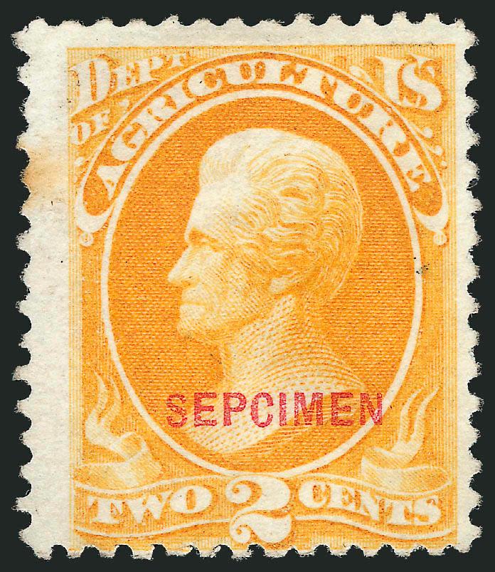 2c Agriculture, Sepcimen Error (O2Sa).> Without gum as issued, light margin toning spot, very scarce