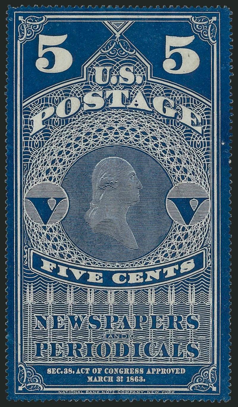 5c-25c 1865 Issue (PR1-PR8).> Without gum as issued, PR1 pulled perf and light crease, PR6 reperfed at left, PR8 light thin spot, margin pinhole bottom right and faint toning, otherwise Very Fine